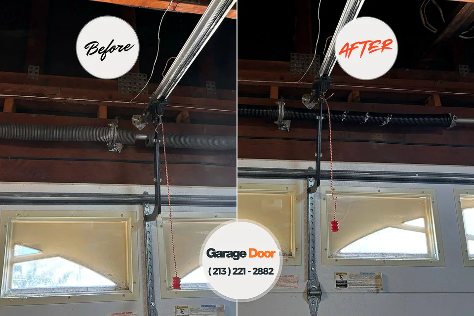Before and after: garage door repair Colville, WA